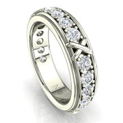 Alliance diamants ronds 2.16 carats or blanc Anna